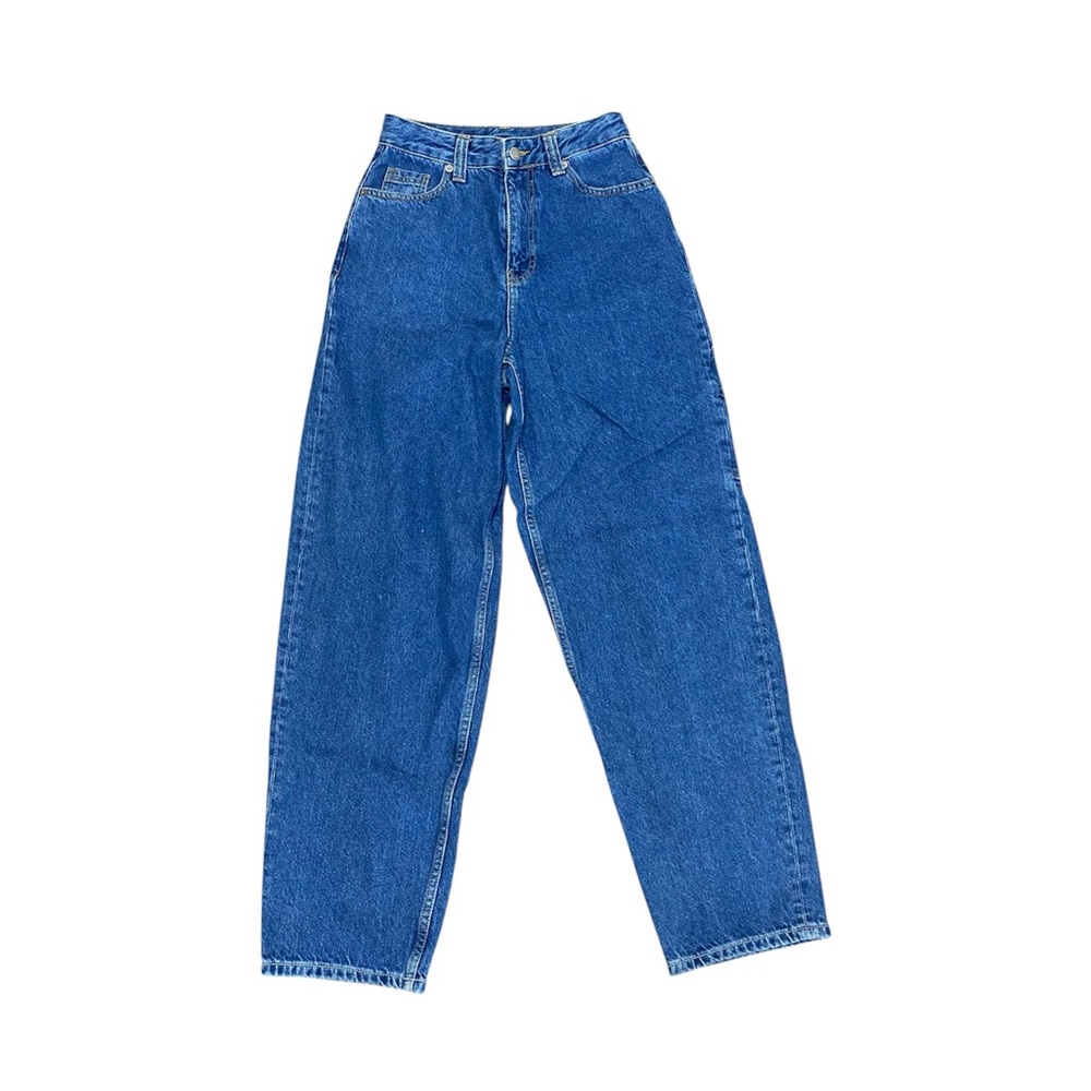 Dr. Denim High-Rise Barrel Leg Jeans in Medium Wash